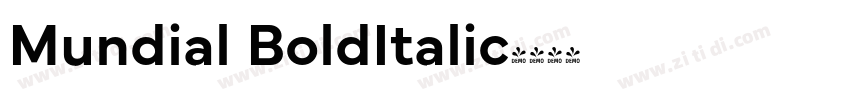 Mundial BoldItalic字体转换
